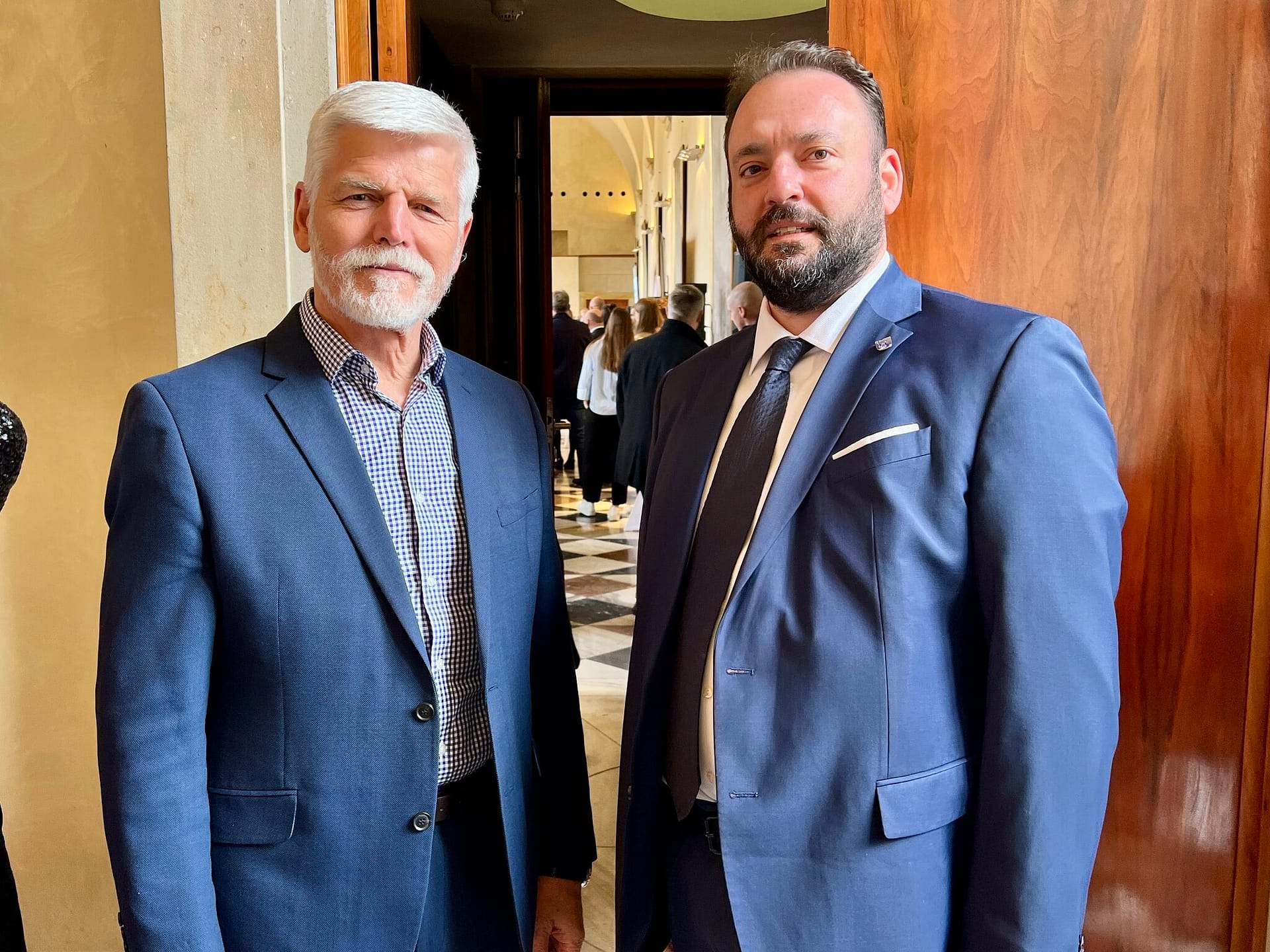 UNYP General Manager at the Prague Castle with the Czech President for an Olympic Ceremony