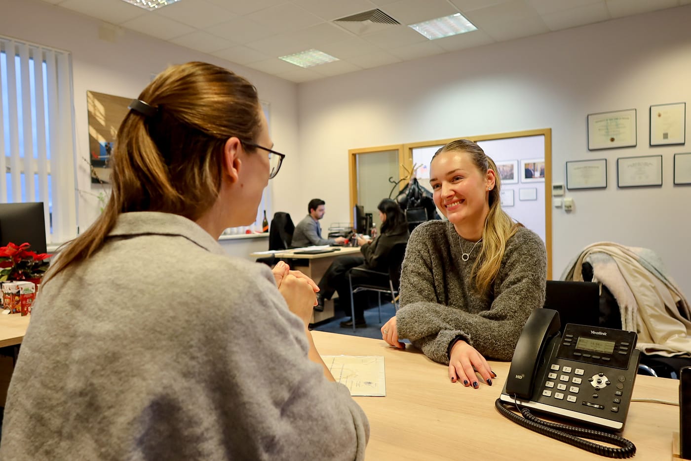 UNYP admissions advisor helping a prospective student